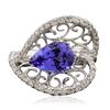 Image 3 : 14KT White Gold 2.08ct Tanzanite and Diamond Ring