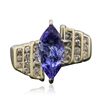 Image 3 : 14KT Yellow Gold 2.00ct Tanzanite and Diamond Ring