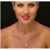 Image 1 : 18KT White Gold 3.71ctw Diamond Necklace