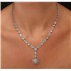 Image 2 : 18KT White Gold 3.71ctw Diamond Necklace