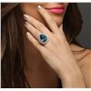 Image 1 : 14KT Two-Tone Gold 8.54ct Topaz and Diamond Ring