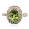 Image 1 : 14KT Yellow Gold 1.81ct Peridot and Diamond Ring