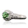 Image 2 : 14KT White Gold 1.03ct Tsavorite and Diamond Ring