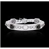 Image 3 : 14KT White Gold 8.03ctw Black Diamond Bracelet