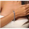 Image 2 : 14KT White Gold 12.96ctw Sapphire and Diamond Bracelet