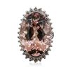 Image 3 : 14KT White Gold 23.72ct Morganite and Diamond Ring