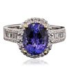 Image 1 : 14KT Two-Tone Gold 3.74ct Tanzanite and Diamond Ring