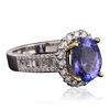 Image 2 : 14KT Two-Tone Gold 3.74ct Tanzanite and Diamond Ring