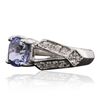 Image 2 : 14KT White Gold 2.15ct Sapphire and Diamond Ring