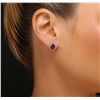Image 1 : 14KT White Gold 3.54ctw Ruby and Diamond Earrings