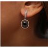 Image 1 : 14KT White Gold 2.59ctw Black Diamond Earrings