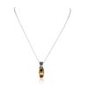 Image 3 : 14KT White Gold 9.77ct Topaz and Diamond Pendant With Chain