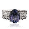 Image 1 : 14KT White Gold 3.73ct Tanzanite and Diamond Ring