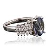 Image 2 : 14KT White Gold 3.73ct Tanzanite and Diamond Ring