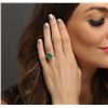 Image 2 : 14KT Yellow Gold 3.81ct Emerald and Diamond Ring