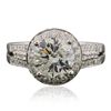 Image 1 : 14KT White Gold 3.87ctw Round Brilliant Cut Diamond Ring