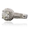 Image 2 : 14KT White Gold 3.87ctw Round Brilliant Cut Diamond Ring