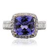 Image 1 : 14KT Two-Tone Gold 4.31ct Tanzanite and Diamond Ring