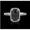 Image 3 : 14KT White Gold 1.77ctw Black Diamond Ring