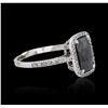 Image 4 : 14KT White Gold 1.77ctw Black Diamond Ring