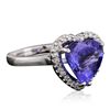 Image 2 : 14KT White Gold 6.09ct Tanzanite and Diamond Ring