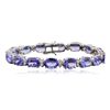 Image 3 : 14KT White Gold 22.56ctw Tanzanite and Diamond Bracelet
