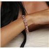 Image 8 : 14KT Rose Gold 19.11ctw Multi-Color Sapphire and Diamond Bracelet