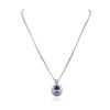 Image 3 : 14KT White Gold 5.59ct Tanzanite and Diamond Pendant With Chain
