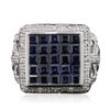 Image 3 : 14KT White Gold 3.37ctw Sapphire and Diamond Ring