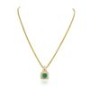 Image 4 : 14KT Yellow Gold 2.73ct Emerald and Diamond Pendant