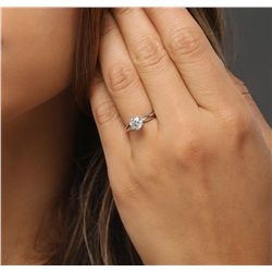 14KT White Gold 0.98ct Brilliant Cut Diamond Solitaire Ring