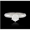 Image 3 : 14KT White Gold 0.98ct Brilliant Cut Diamond Solitaire Ring
