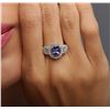 Image 2 : 14KT White Gold 1.63ct Tanzanite and Diamond Ring