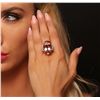 Image 1 : 14KT Rose Gold 23.97ct GIA Certified Morganite and Diamond Ring