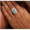 Image 2 : 18KT White Gold 1.59ct Emerald and Diamond Ring