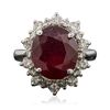 Image 3 : 14KT White Gold 8.81ct Ruby and Diamond Ring