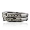 Image 2 : 14KT White Gold 1.00ctw Diamond Ring Wedding Set