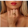 Image 1 : 14KT Yellow Gold 7.67ct Quartz and Diamond Ring