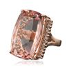 Image 4 : 14KT Rose Gold 43.75ct GIA Certified Morganite and Diamond Ring