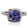 Image 1 : 14KT White Gold 3.27ct Tanzanite and Diamond Ring