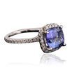 Image 2 : 14KT White Gold 3.27ct Tanzanite and Diamond Ring