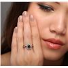 Image 1 : 14KT White Gold 1.37ctw Black Diamond Ring
