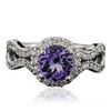 Image 3 : 14KT White Gold 1.48ct Tanzanite and Diamond Ring