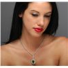 Image 7 : 18KT White Gold 12.07ct Peridot and Diamond Necklace