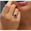 Image 1 : 14KT White Gold 1.73ct Sapphire and Diamond Ring