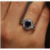 Image 2 : 14KT White Gold 1.73ct Sapphire and Diamond Ring