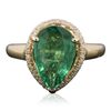 Image 3 : 14KT Yellow Gold 2.68ct Emerald and Diamond Ring