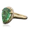 Image 4 : 14KT Yellow Gold 2.68ct Emerald and Diamond Ring