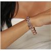 Image 8 : 14KT Rose Gold 14.40ctw Multi-Color Sapphire and Diamond Bracelet