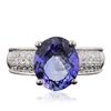 Image 1 : 18KT White Gold 3.36ct Tanzanite and Diamond Ring